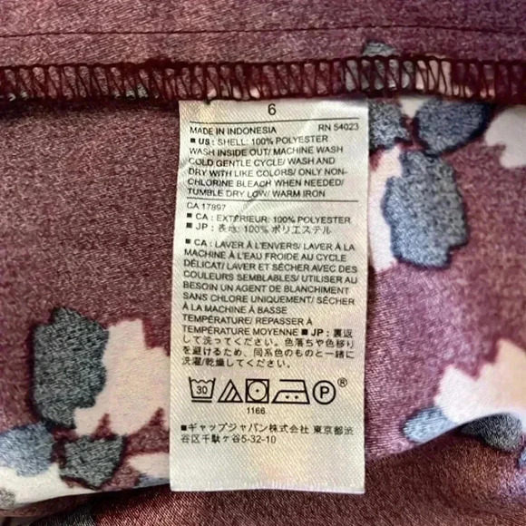 Banana Republic Long Sleeve Floral Print Dress H2 - Picture 5 of 5